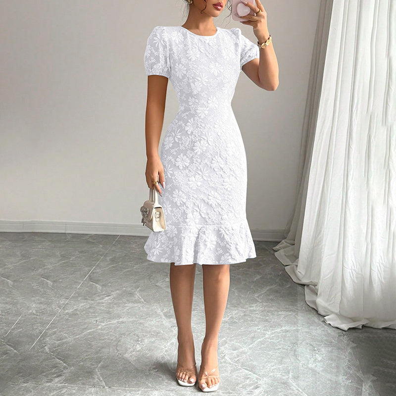 Robe Jacquard Fleurie