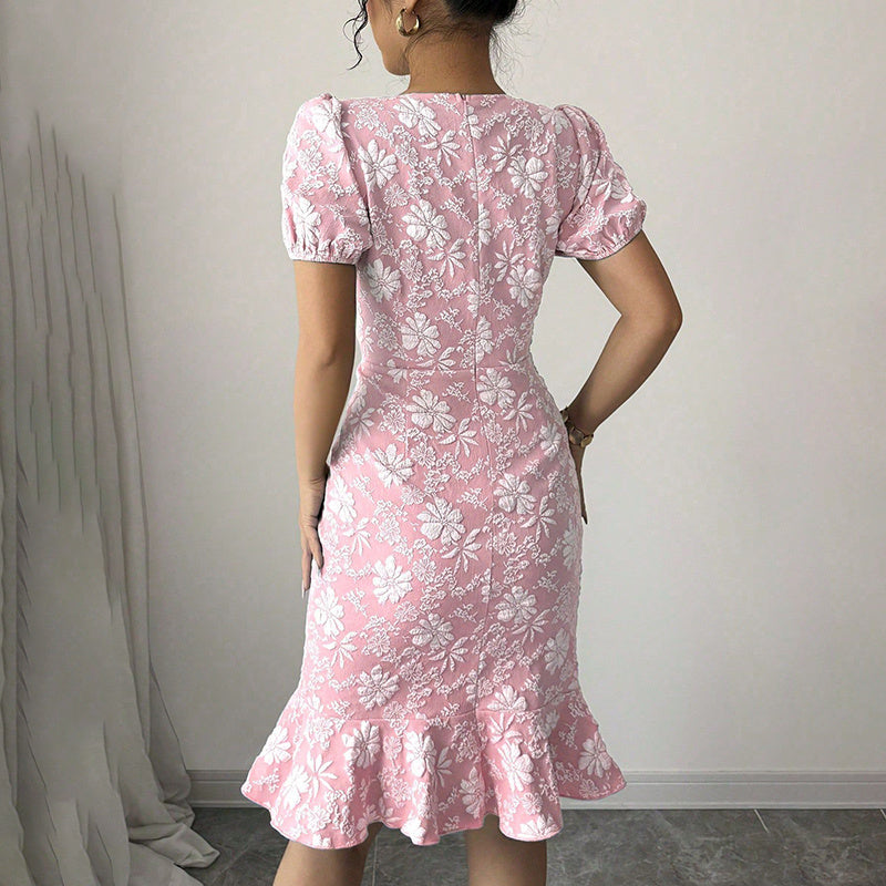 Robe Jacquard Fleurie