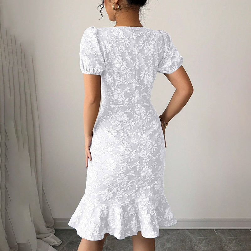 Robe Jacquard Fleurie