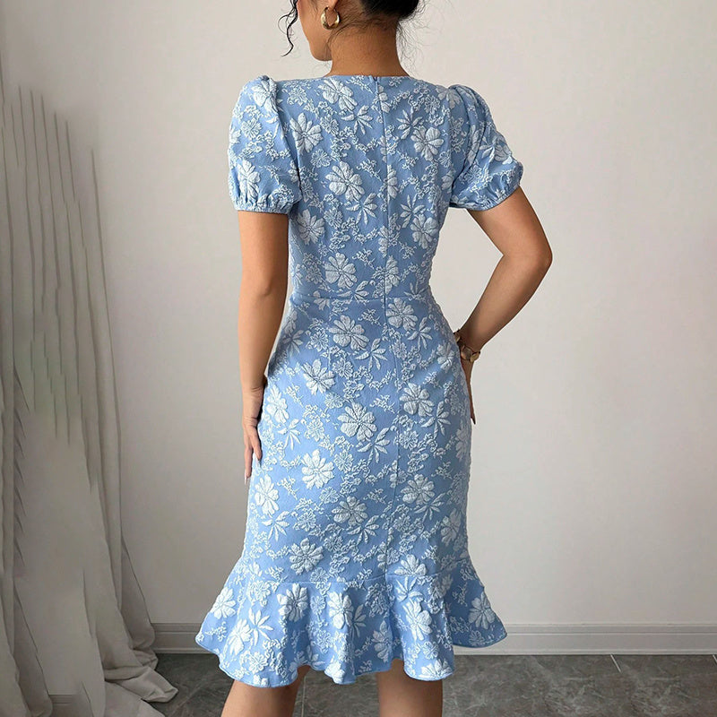 Robe Jacquard Fleurie